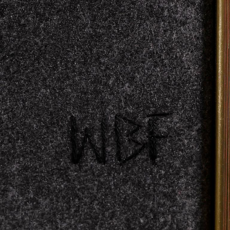 WIBEKE BECK-FRIIS, tovad ull, monogramsignerad WBF, 1900-talets andra hälft.