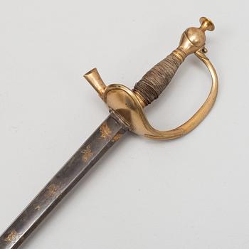 A British officer's sword, with boat shell guard, early 19th Century.