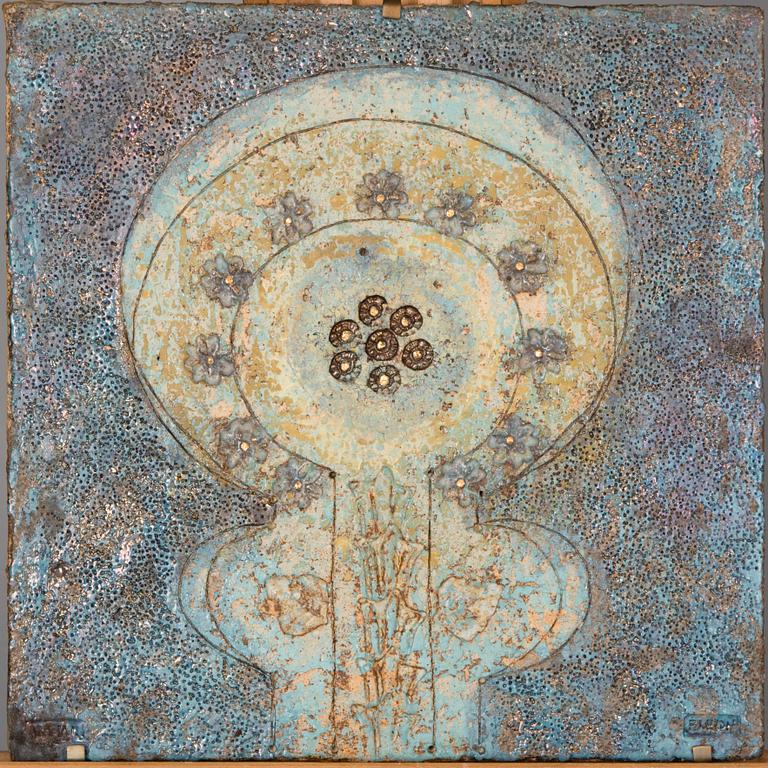 VÄGGRELIEF, keramik, Francesca Mascitti-Lindh, signerad i godset F.Lindh, Arabia.