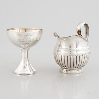 Cream jug and bowl on foot, Finland and Sweden, 19th-20th century.