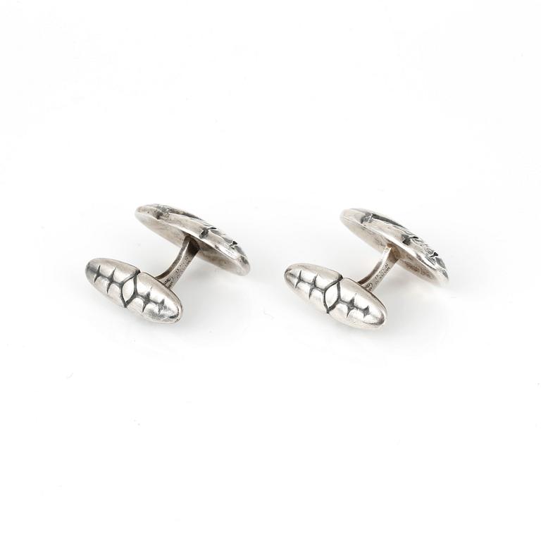 MANSCHETTKNAPPAR, ett par, sterlingsilver, Georg Jensen, Danmark. Total vikt ca 20,37 g.
