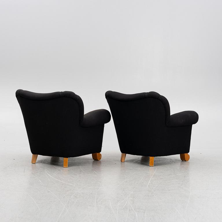 Armchairs, a pair, Swedish Modern, 1940s.