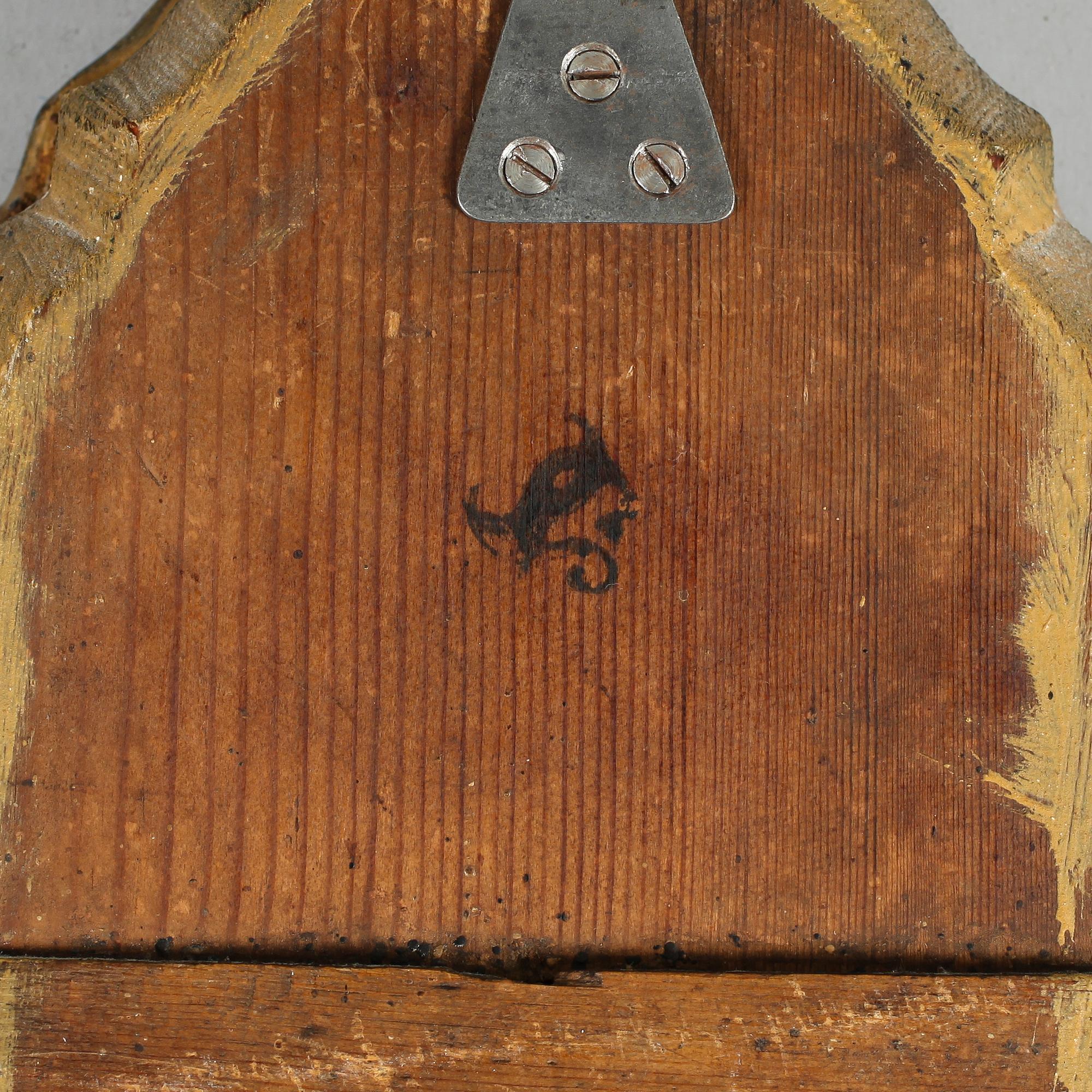 SPEGELLAMPETTER, 1 par, rokoko, Anders Carlsson, Spegelfabrikör i Norrköping 1738-1801, Norrköpings Hallstämpel.