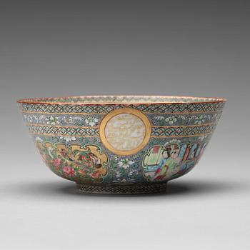 A famille rose bowl, Qing dynasty, 19th century, dated AH1297/1879-80.