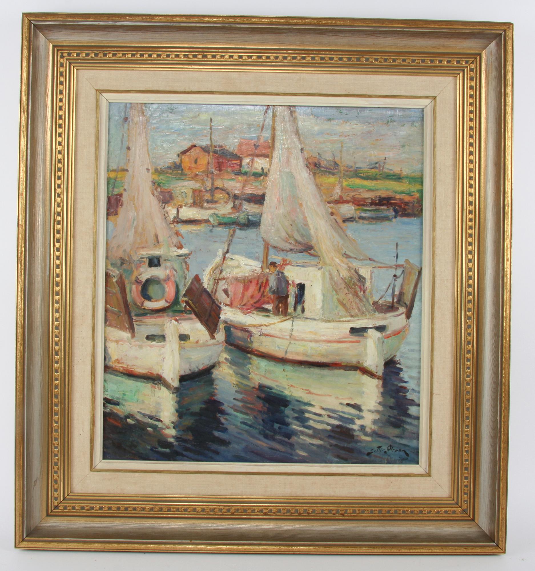 OLSSON, GOTTFRID, olja på pannå, sign.