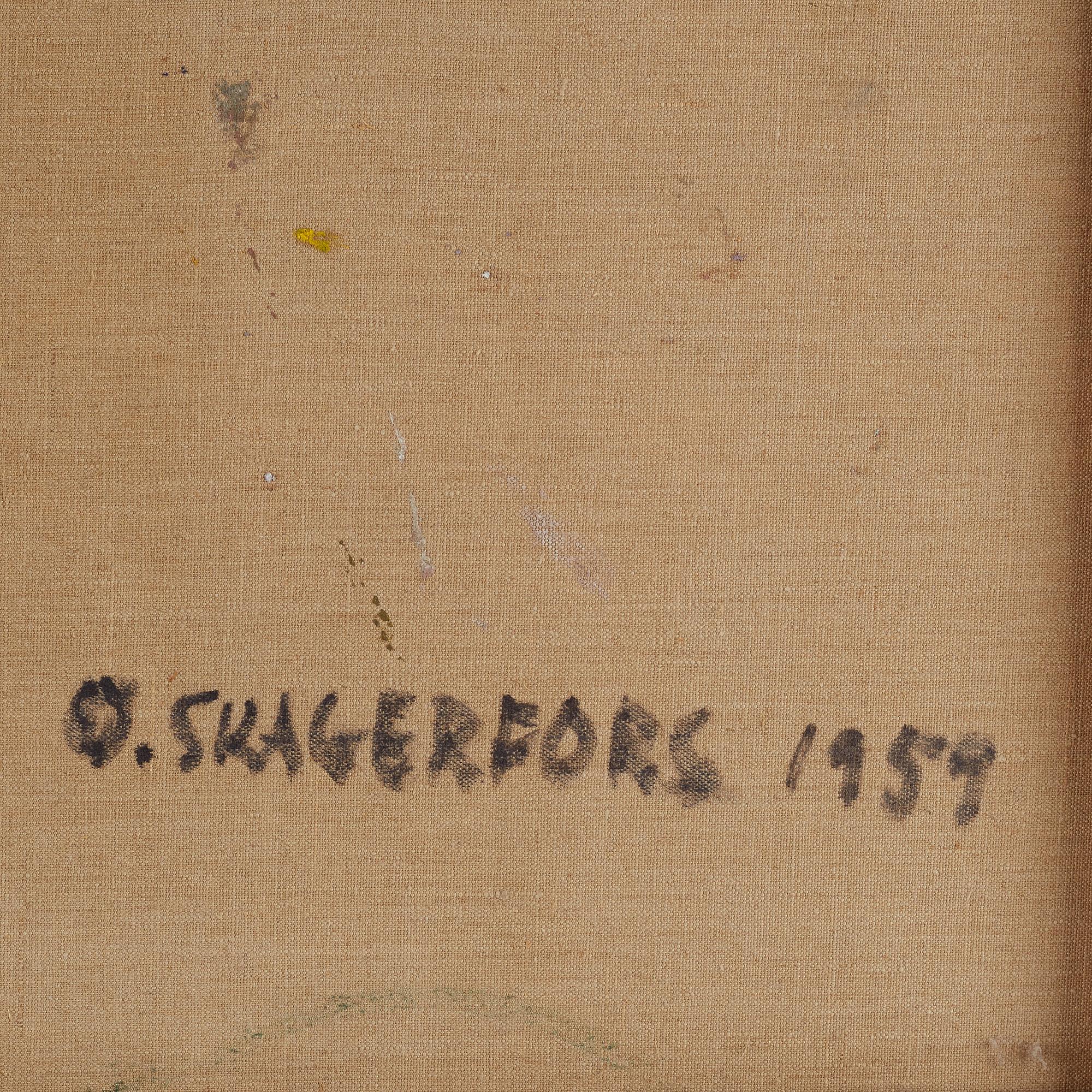 Olle Skagerfors, oil on canvas, signed. Dated 1959 verso.