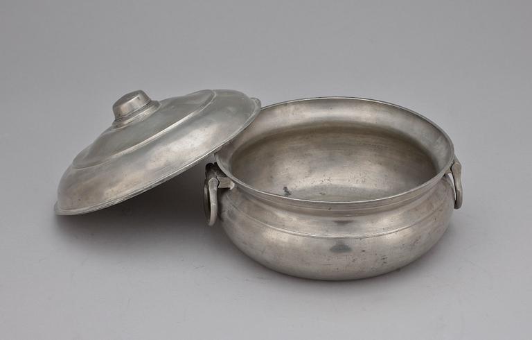 GRÖTSKÅL, tenn, ej stämplad, 1800-tal.