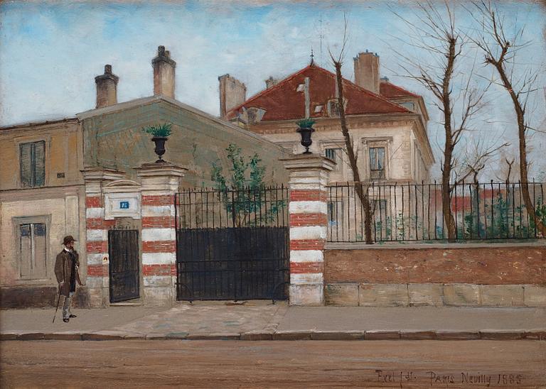 Axel Jungstedt, På promenad i Neuilly, Paris.