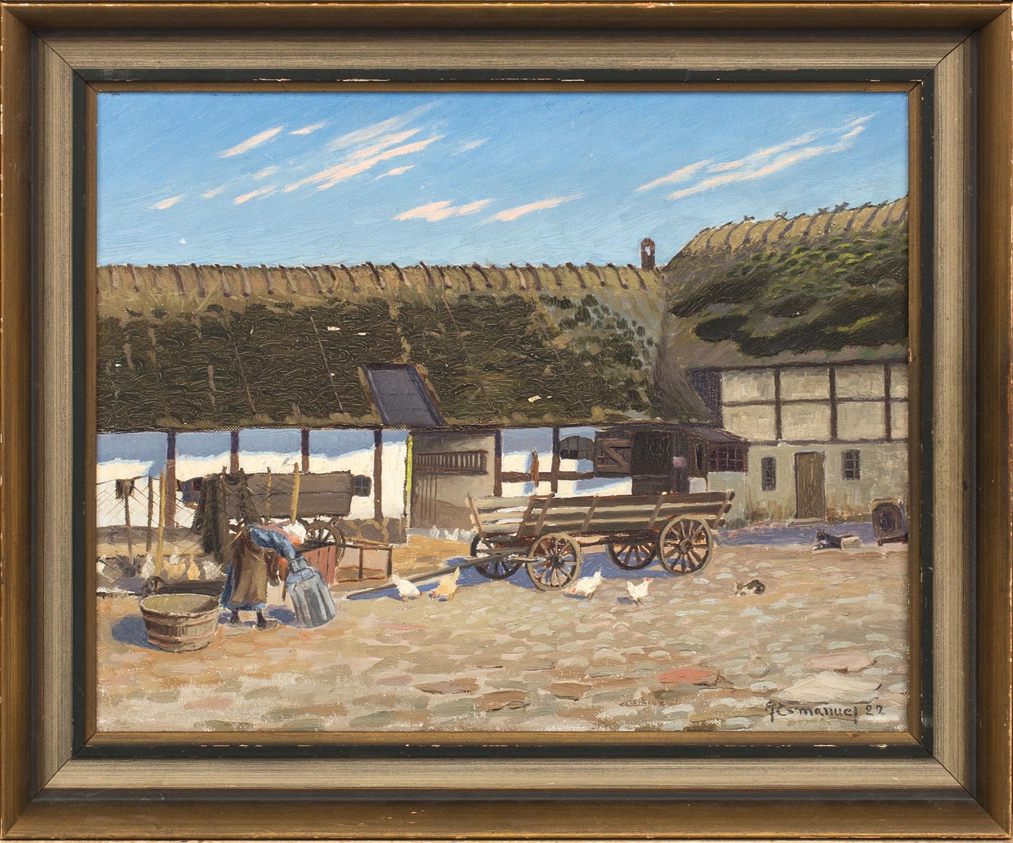 ANUND EMANUEL, oil on canvas, signed -22.