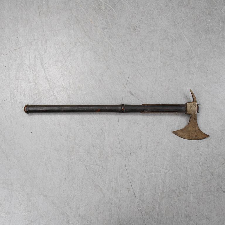 A Swedish boarding axe, 18th Century.