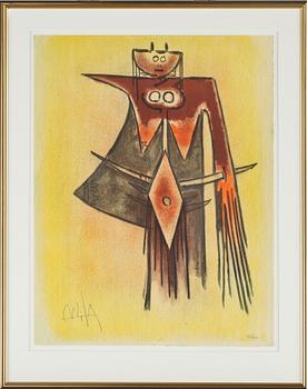 WIFREDO LAM, färglitografier, 10 st, "Pleni luna", signerade och numrerade 165/262.