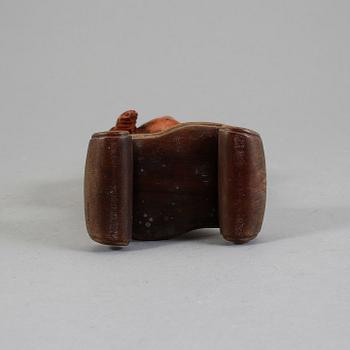 FIGURIN, soapstone, Kina 1800/1900-tal.