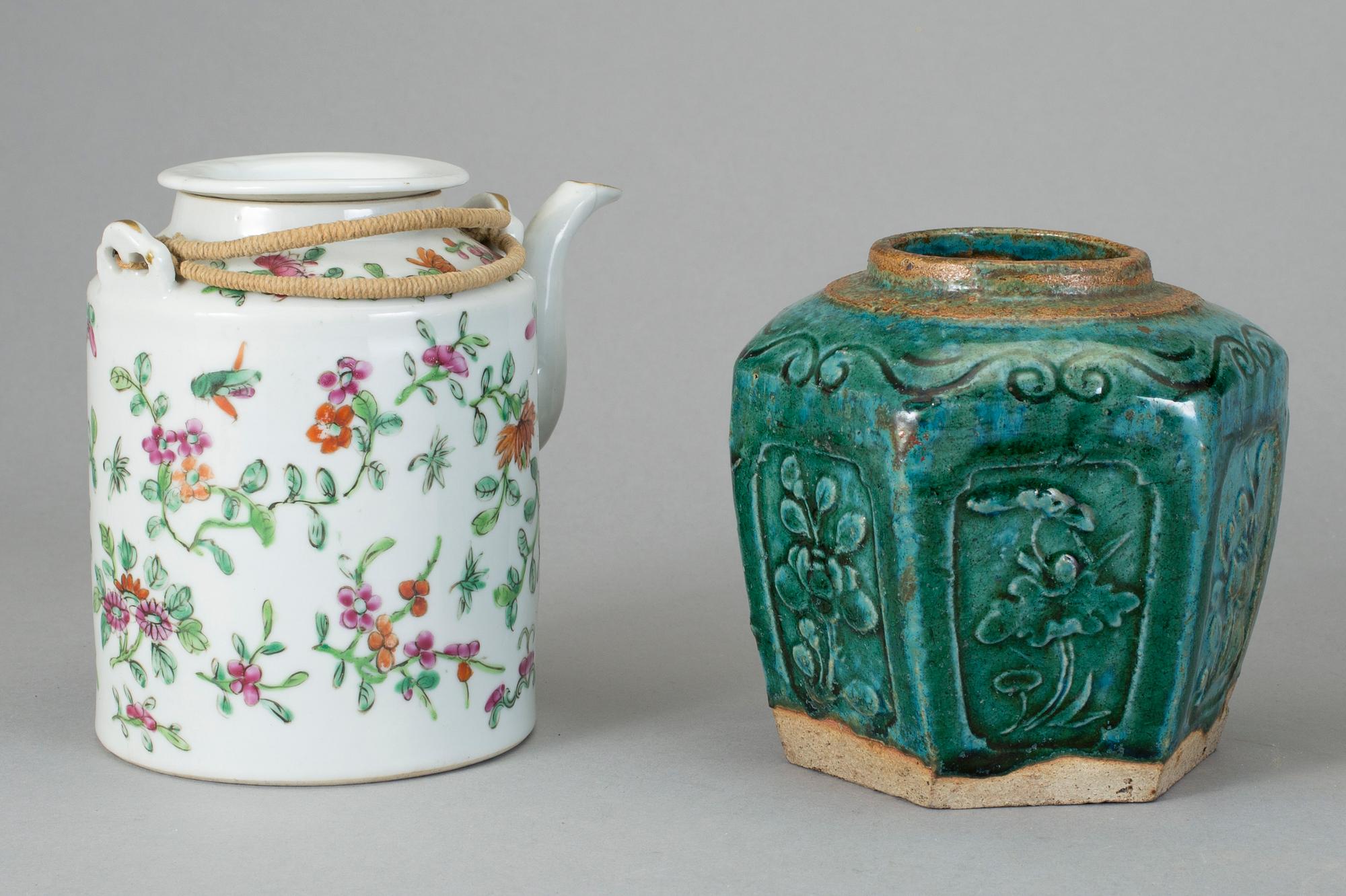 PARTI KINA, 5 delar, porslin och keramik, 17-1900-tal.