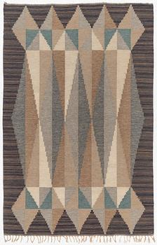 Ulla Parkdal, a flat weave carpat, c.. 304 x 196 cm, signed UP.