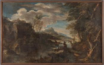 Andrea Locatelli Circle of, Landscape with figures.