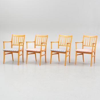 Carl Malmsten, armchairs, 4 pcs, "Herrgården".