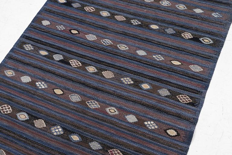 Barbro Nilsson a carpet, 'Blåbär mörk', tapestry weave, ca 535 x 120 cm, signerad AB MMF BN.