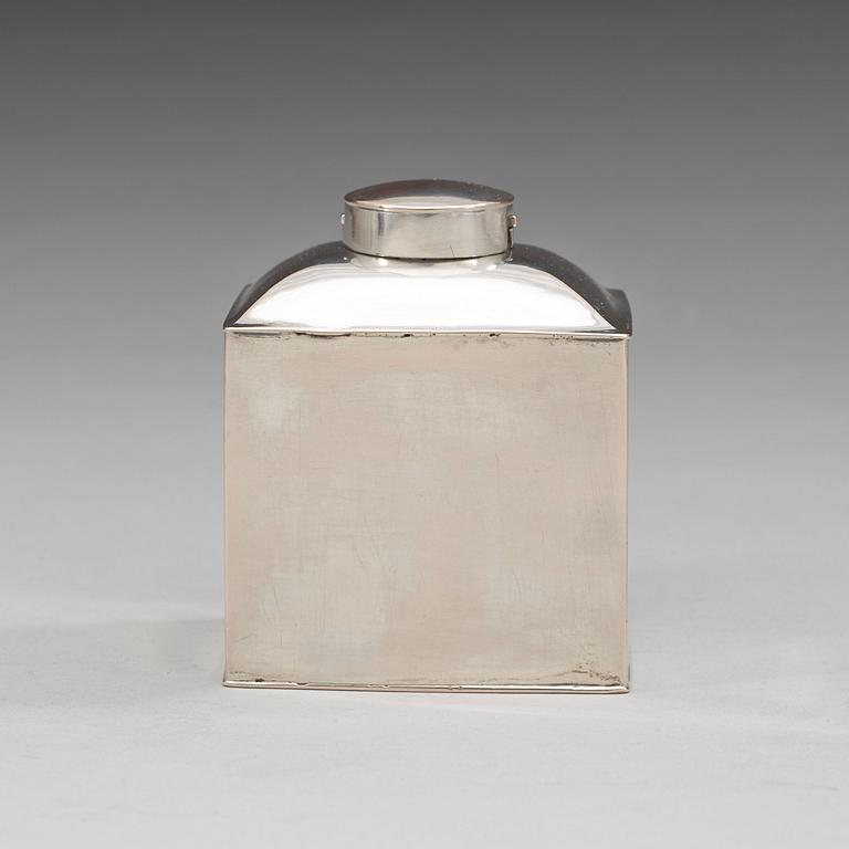 A Finish 18th century silver tea-box, marks of Henrik Petman, Wiborg (1776-1799).