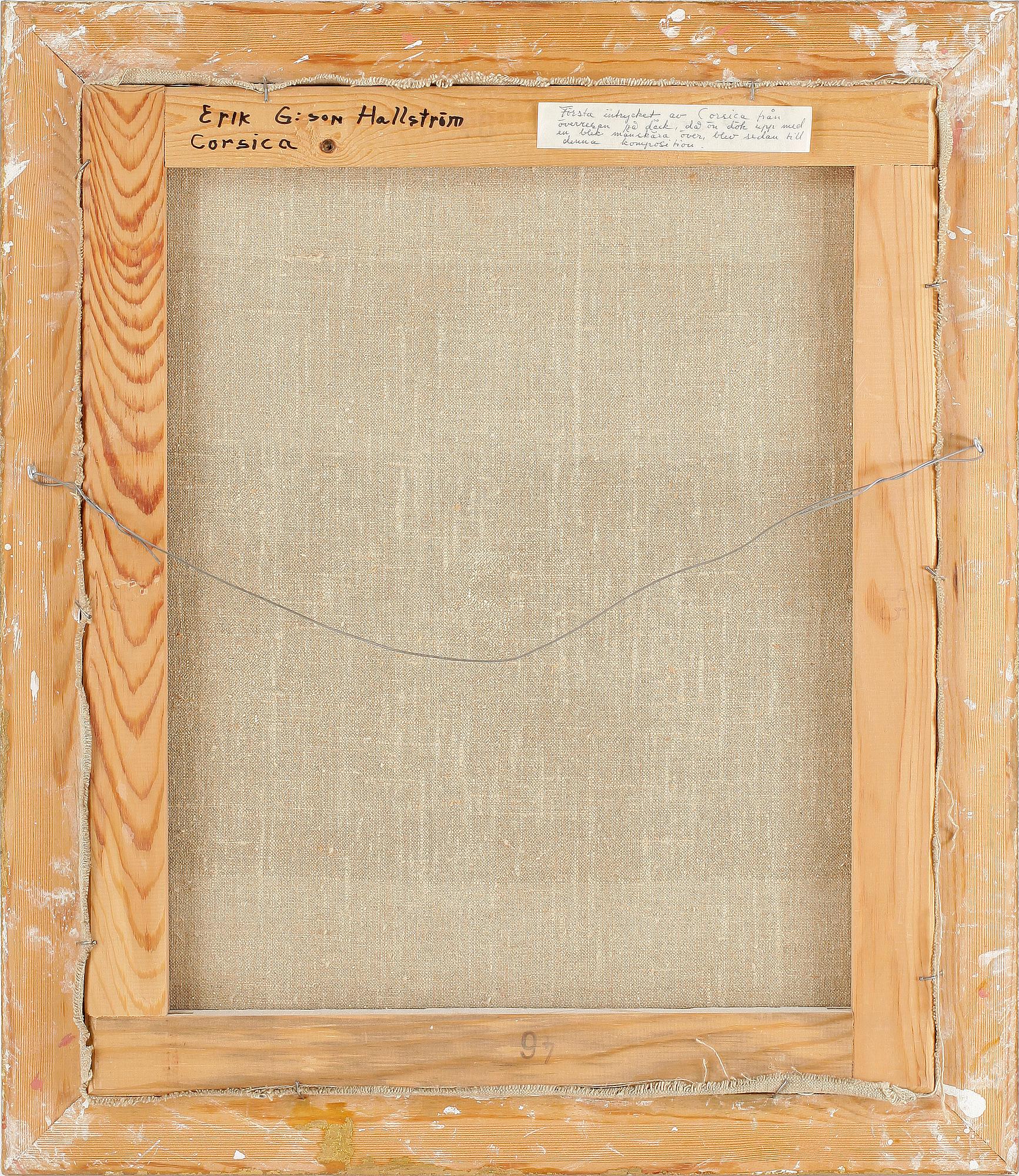 ERIK G HALLSTRÖM, olja på duk, signerad.