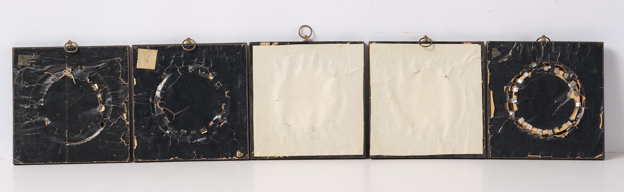 A set of twenty wax portraits of Swedish monarchs, late 19th century.