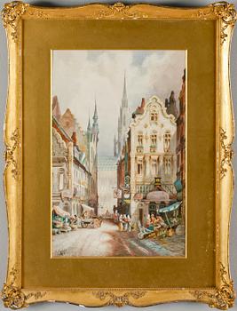 CECIL JACK KEATS, akvarell, signerad, sekelskiftet 1900.