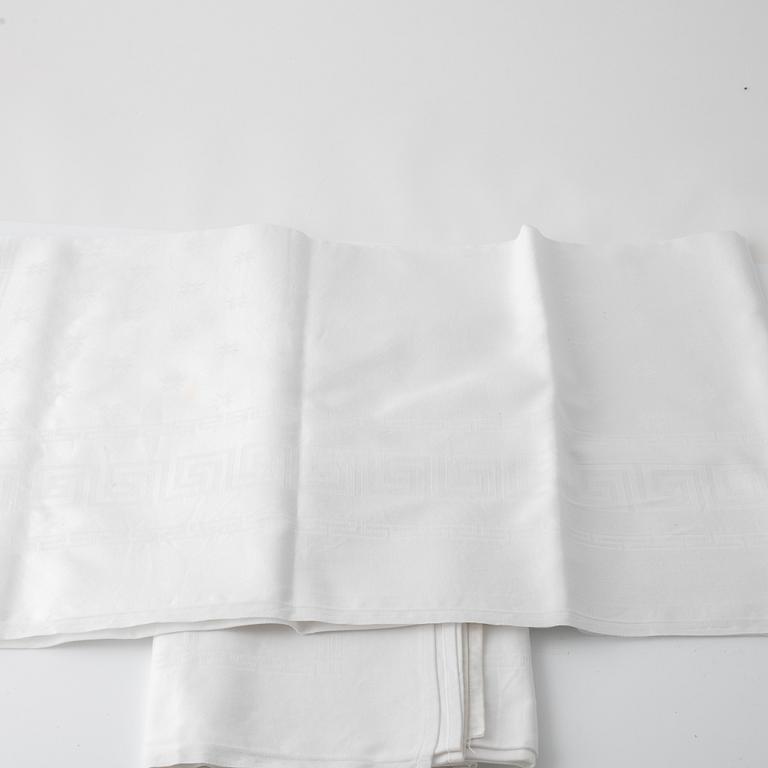 Dukar, 2 st, linnedamast, 1900-tal.