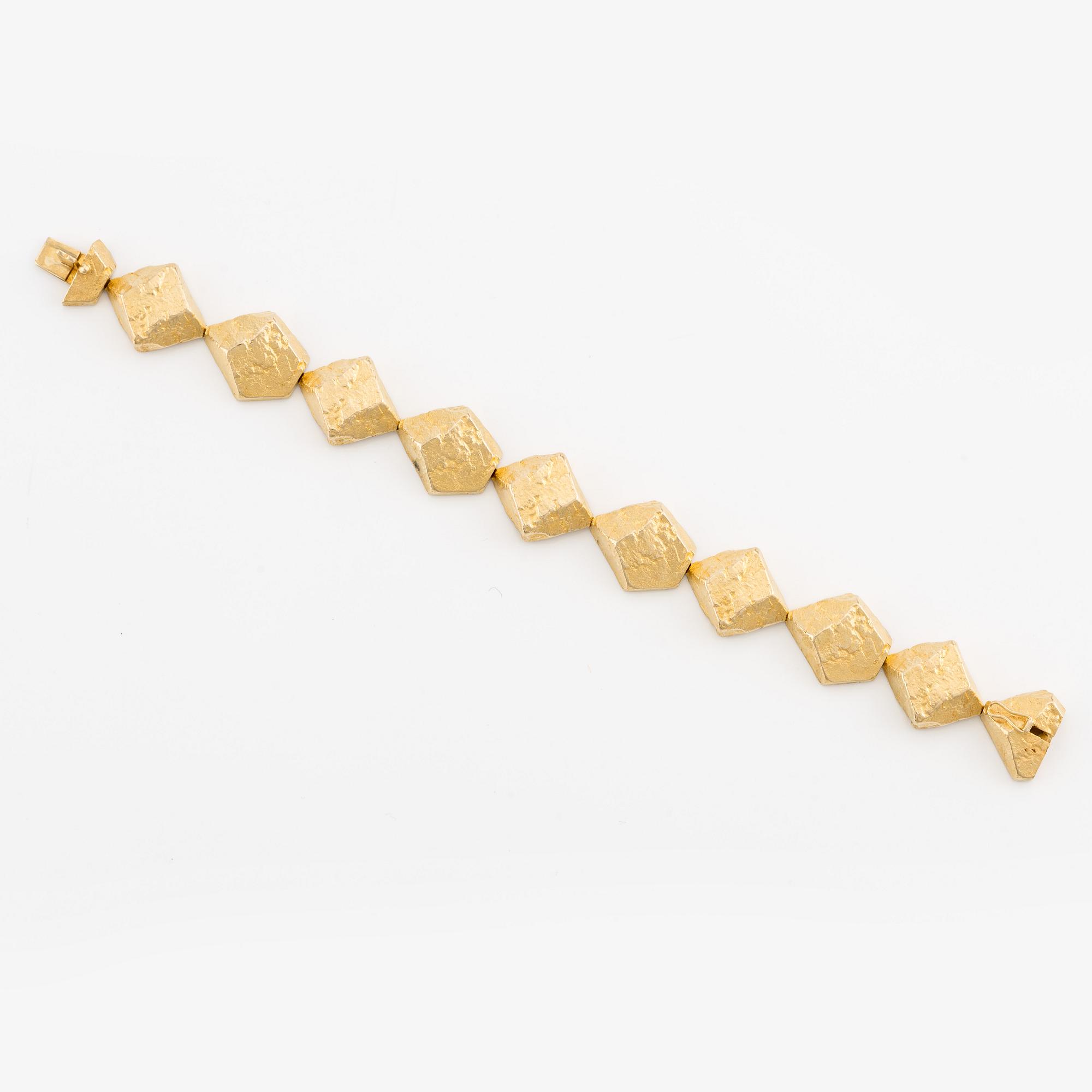 Björn Weckström, a bracelet, 18K gold, "Lapland's Stones", Lapponia, Finland.