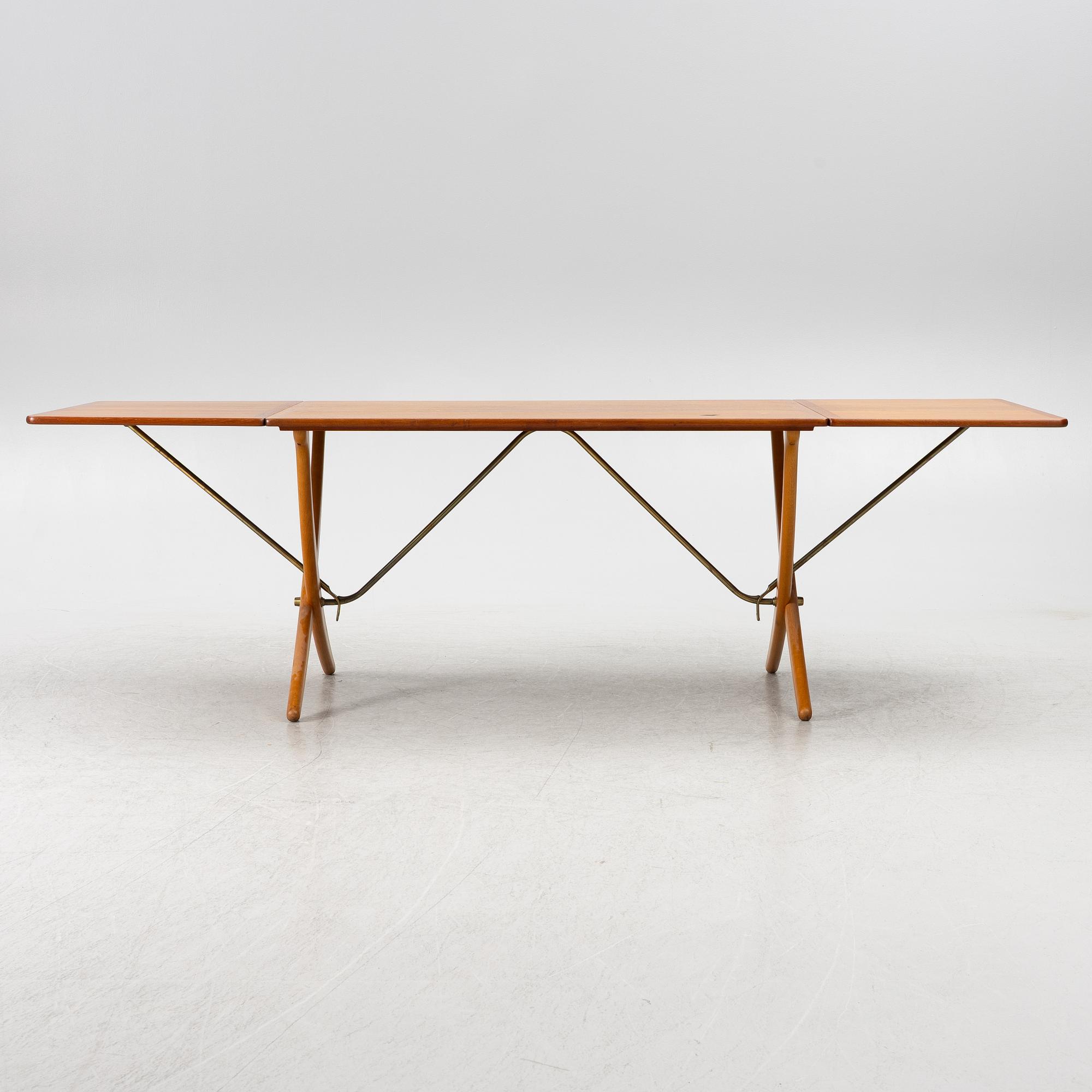 Hans J. Wegner, Dining table with leaves, 'AT-304', Andreas Tuck, Denmark, 1950s-60s.