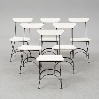 Six garden chairs from Byarums Bruk in Vaggeryd.