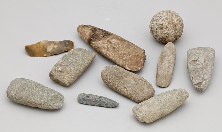 STENÅLDERSVERKTYG, 10 st.