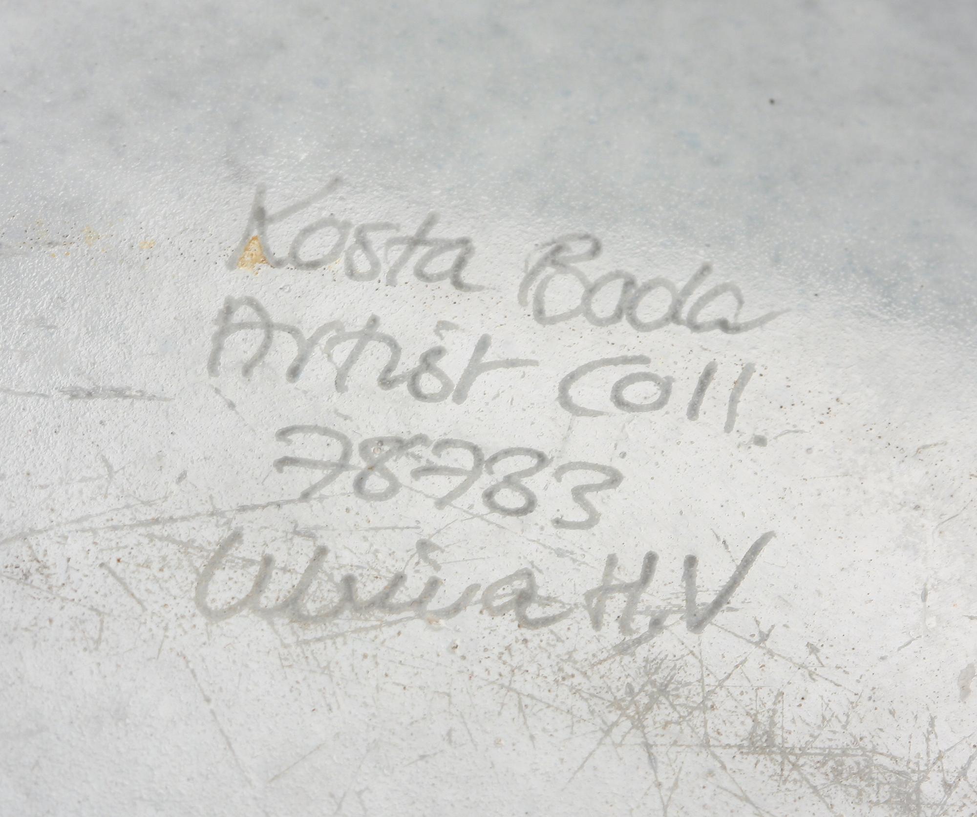 SKÅL, glas, Ulrica Hydman Vallien, Kosta Boda. Sign.