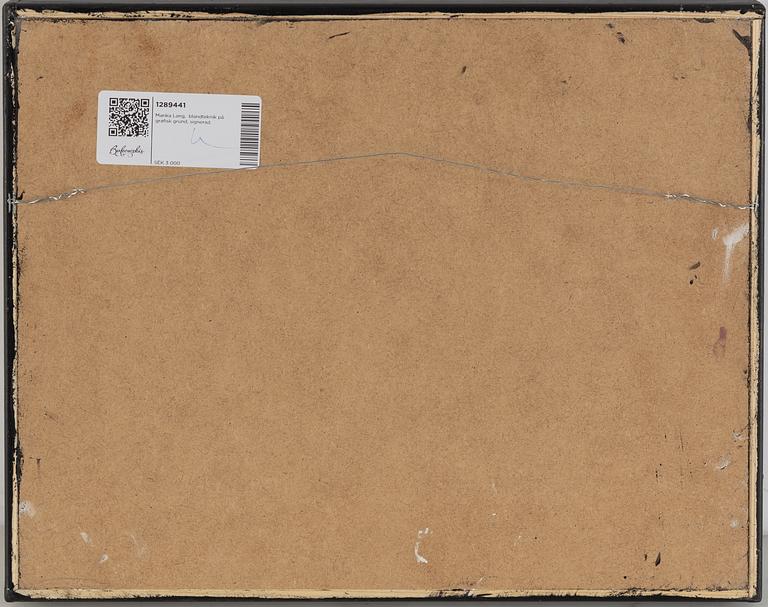 Marika Lang, mixed media on print, signed.