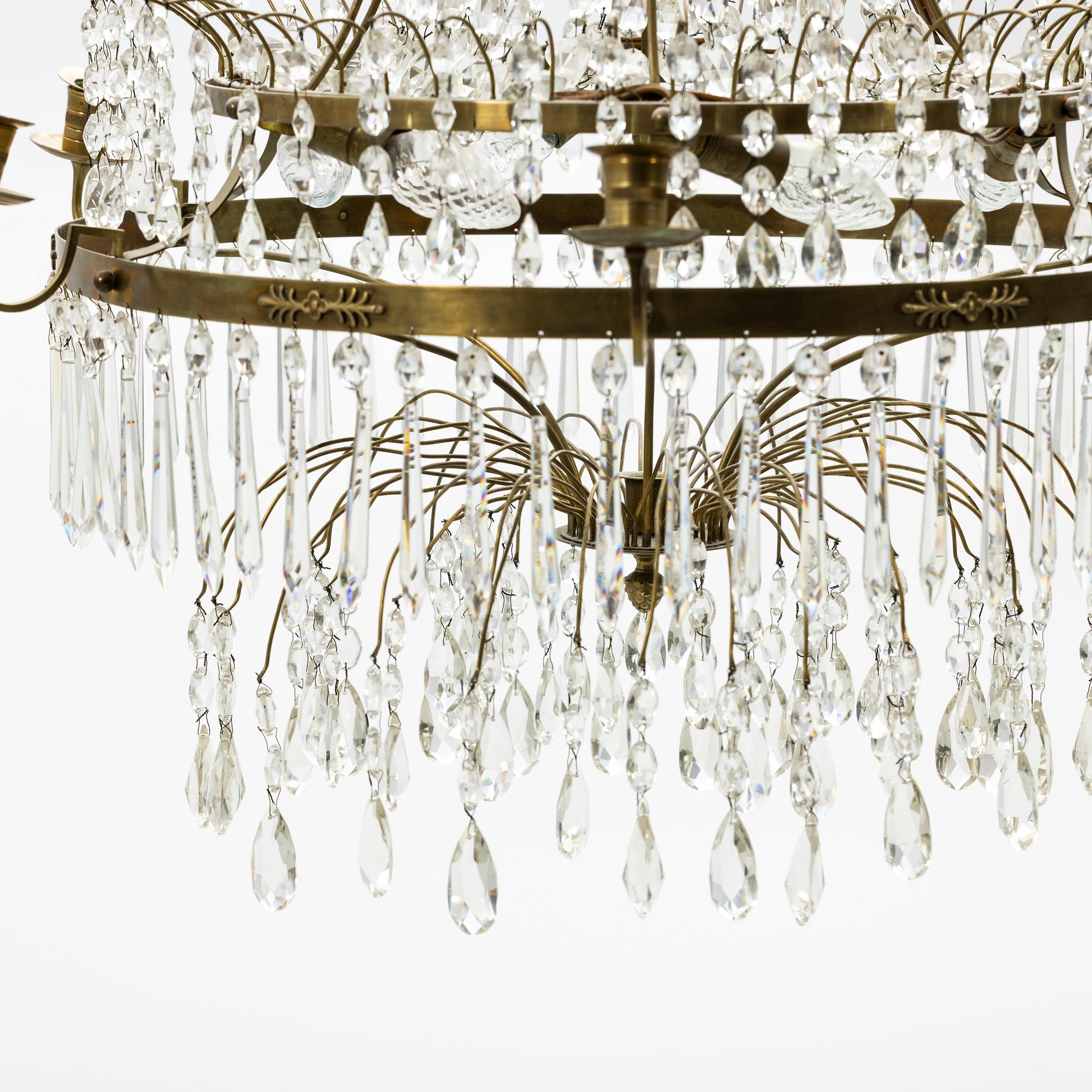 Chandelier, Gustavian style, latter half of the 19th century.