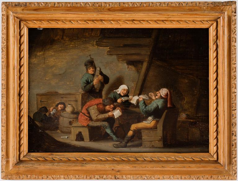 OKÄND KONSTNÄR, olja på pannå, troligen 1800-tal.