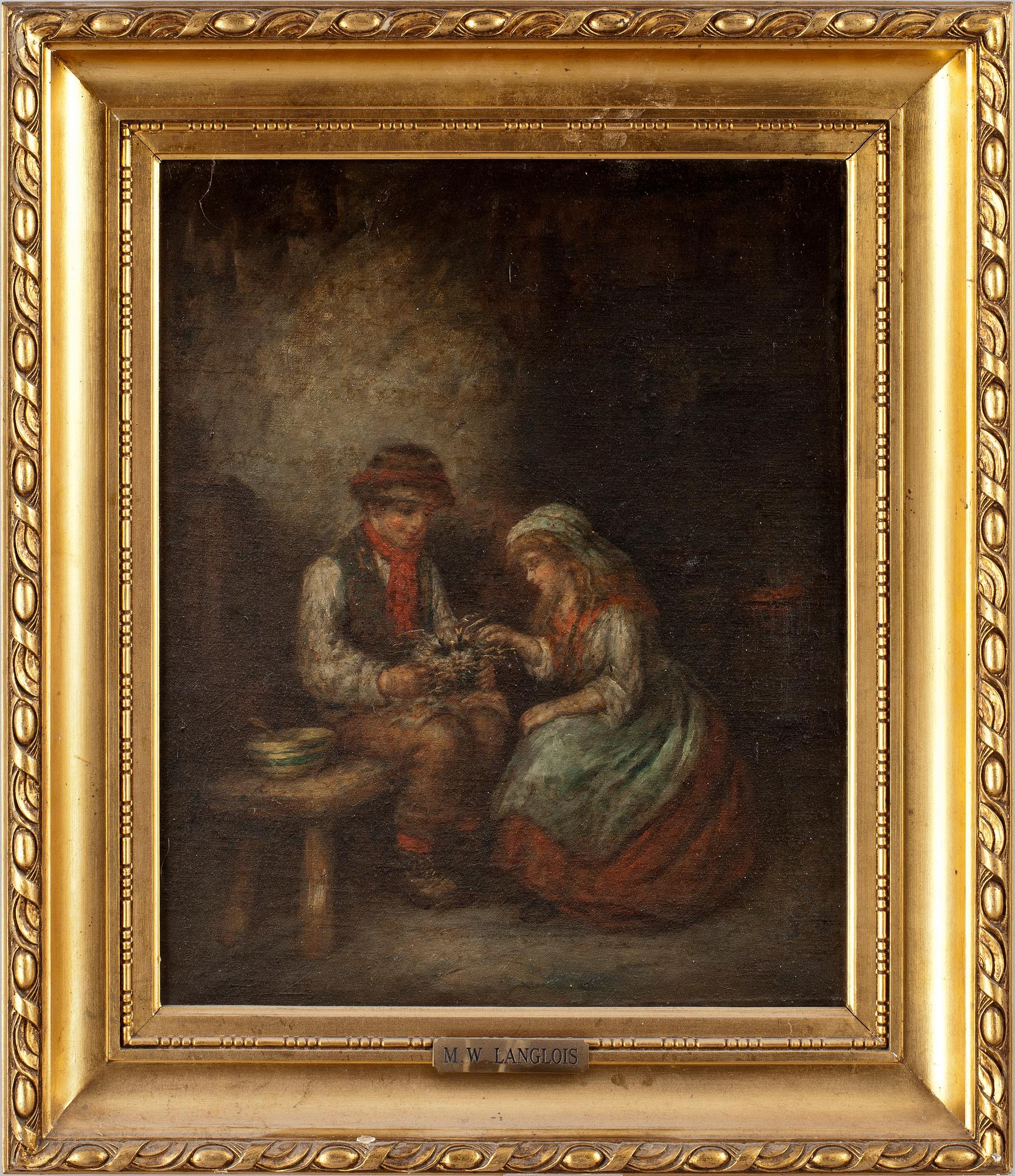 MARK WILLIAM LANGLOIS, 2st olja på duk, varav en tillskriven, 1800-tal.