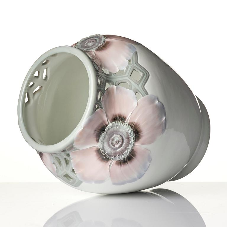 Karl Lindström, & Ruben Rising, a porcelain vase, Rörstrand, Sweden 1900-1910.