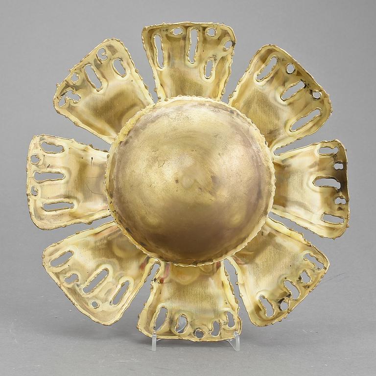 VÄGGLAMPA, mässing, Holm Sørensen & Co, Danmark, 1900-talets andra hälft.