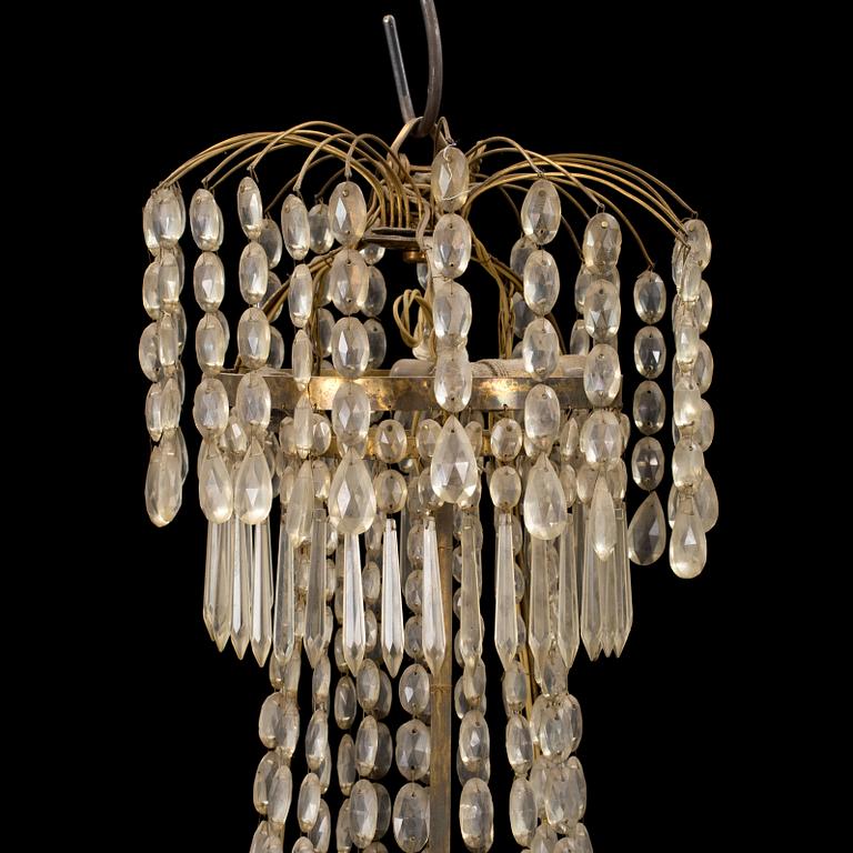 a chandelier from the first half of the 20th century.