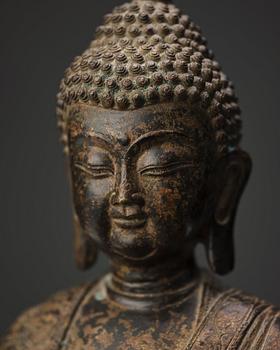 A Shakyamuni bronze buddha, presumably 20th Century.