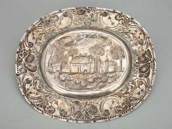 PRESENTERFAT, silver, barock, 1700-tal.
