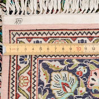 Rug, Hereke design, silk, 122 x 79 cm.