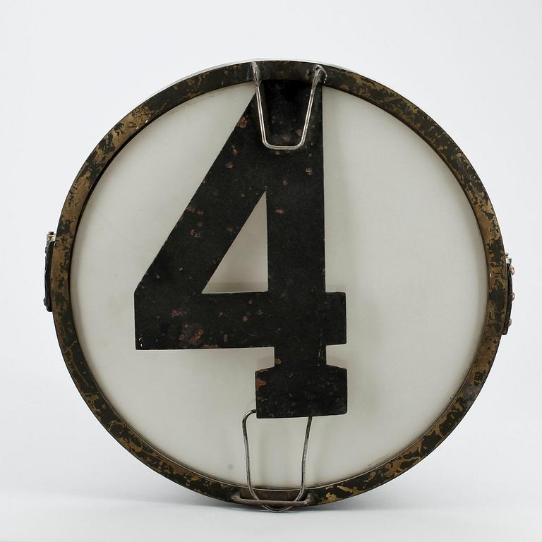 SPÅRVAGNSBELYSNING, metall,  1900-talets första hälft.