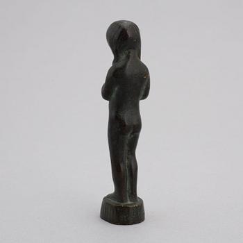 Astri Bergman-Taube, skulptur/sigillstamp, brons, signerad.