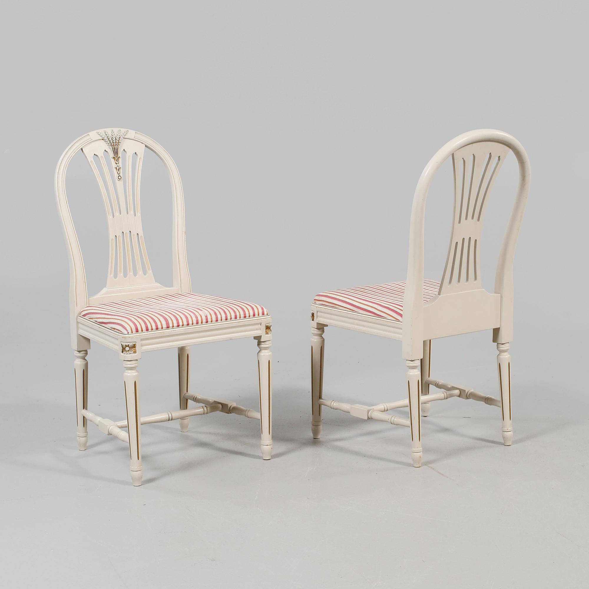 MATSALSGRUPP, 5 delar, gustaviansk stil, 1900-talets andra hälft.