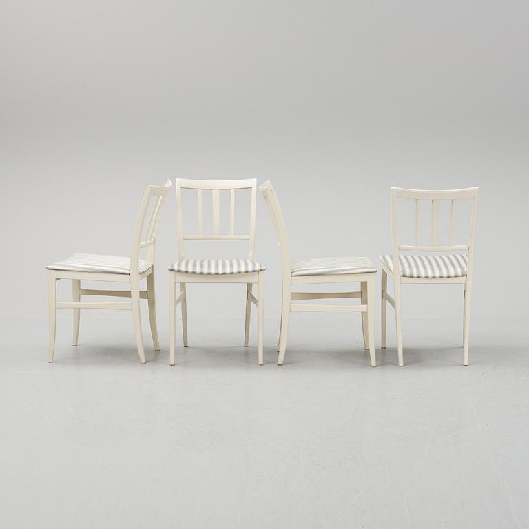 Carl Malmsten, A dinnertable and four chairs, "Talavid", by Carl Malmsten, Waggeryds Möbelfabrik AB, second half of the.