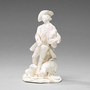 313. FIGURIN, mjukt porslin. Marieberg, Stens period (1769-1788).