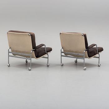 BRUNO MATHSSON, a pair of 'Karin' armchairs.