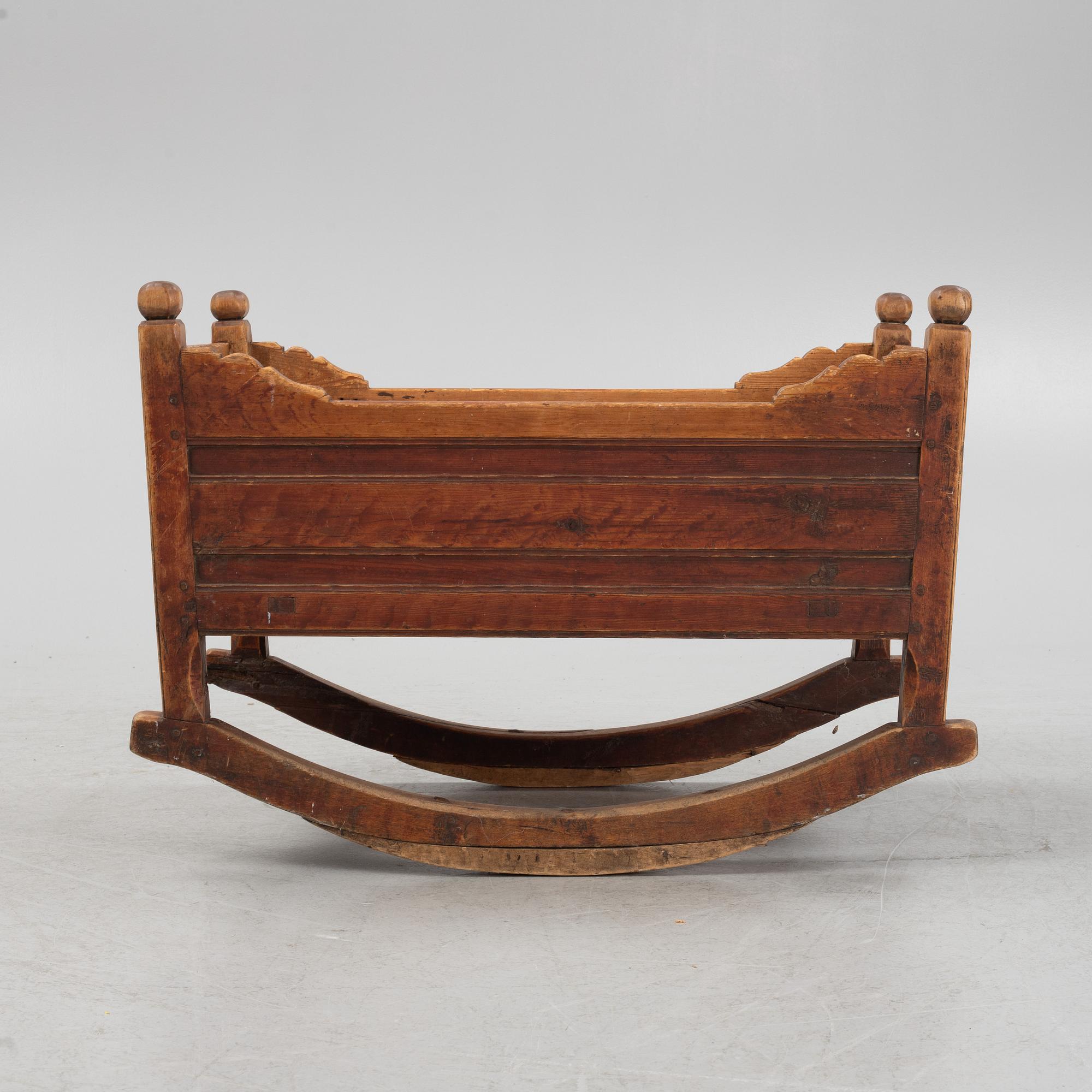 A Swedish cradle, Hälsingland, probably. Dated 1851.
