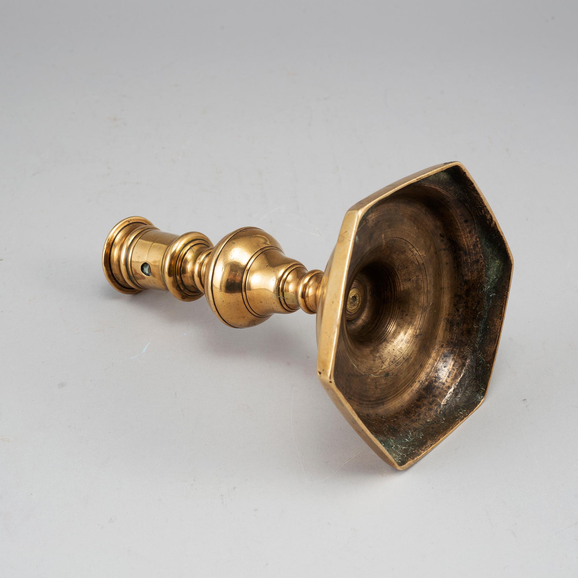 LJUSSTAKE, brons, 1600-tal.