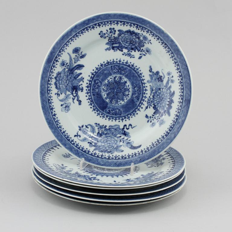 TALLRIKAR, 6 st, porslin, Kina, 1700/1800-tal.